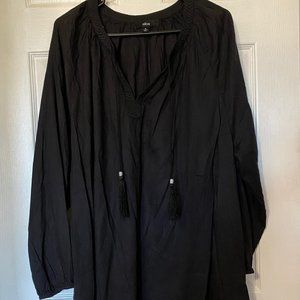 Ellos Black Gauze Tunic, size 26